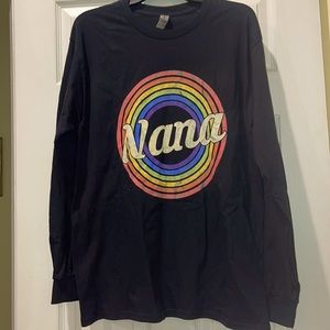 Long Sleeve Nana T-Shirt, Large, Gildan, NEW